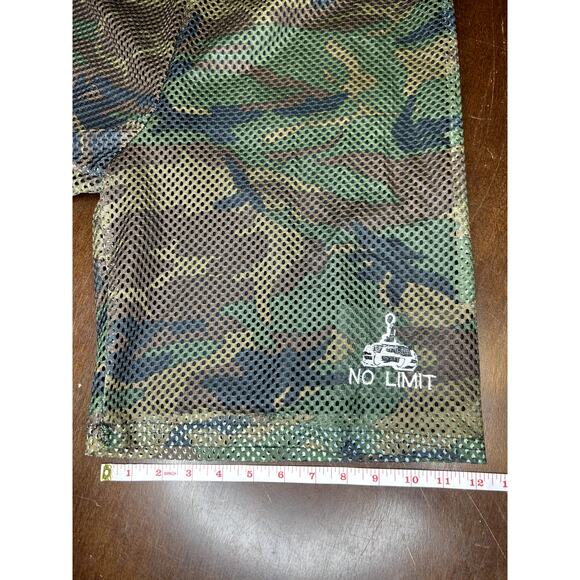 VTG 90s Master P No Limit Soldier Camo Mesh Shirt and Shorts Set Size L - Picture 13 of 16